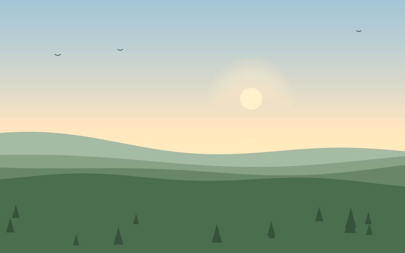 Ilustração de uma paisagem